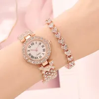 ساعة للنساء ساعات 2023 أفضل بيع المنتجات الفاخرة ساعة ماركة فاخرة Reloj Mujer سوار ساعة مجموعة الماس الصلب الفرقة - الصورة 2